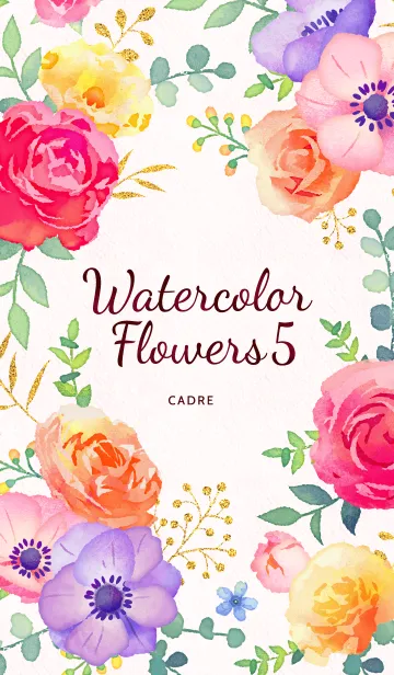 [LINE着せ替え] Watercolor Flowers 5（再販）の画像1