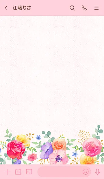 [LINE着せ替え] Watercolor Flowers 5（再販）の画像3