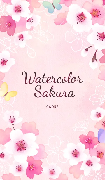 [LINE着せ替え] Watercolor Sakura（再販）の画像1
