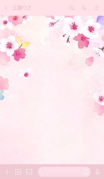 [LINE着せ替え] Watercolor Sakura（再販）の画像3