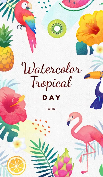 [LINE着せ替え] Watercolor Tropical - DAY（再販）の画像1