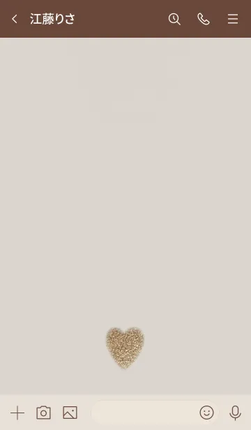 [LINE着せ替え] キラキラで可愛いハート・ベージュゴールドの画像3