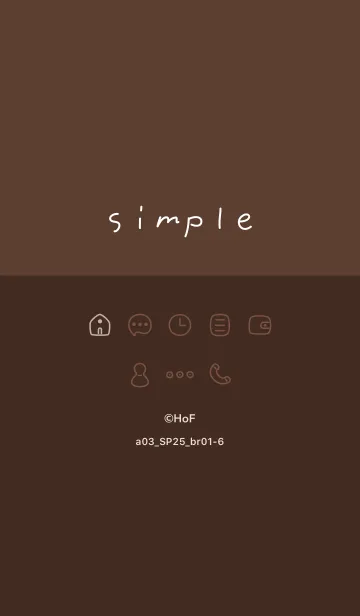 [LINE着せ替え] a03_25_ブラウン1-6の画像1