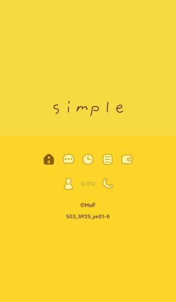 [LINE着せ替え] 503_25_イエロー1-6の画像1