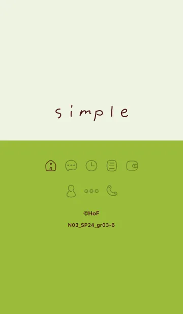 [LINE着せ替え] N03_24_グリーン3-6の画像1