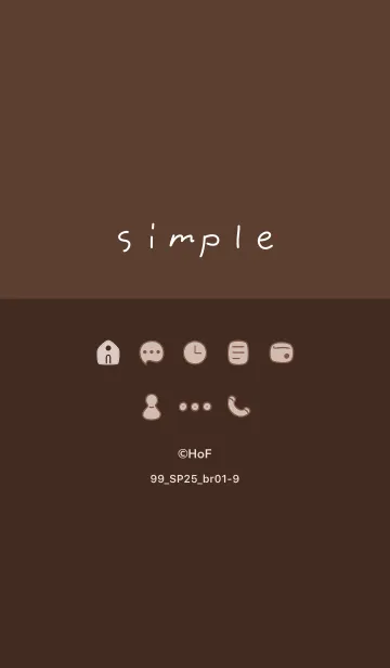 [LINE着せ替え] 99_25_ブラウン1-9の画像1