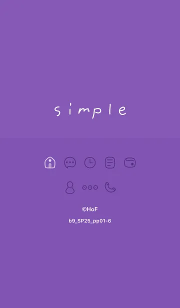 [LINE着せ替え] b9_25_パープル1-6の画像1