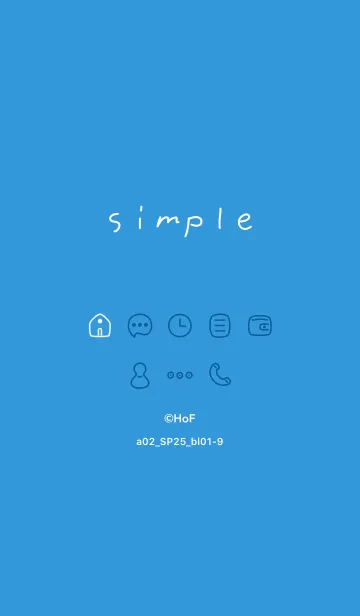 [LINE着せ替え] a02_25_ブルー1-9の画像1