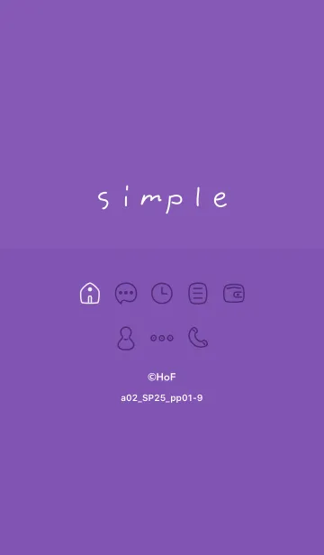 [LINE着せ替え] a02_25_パープル1-9の画像1