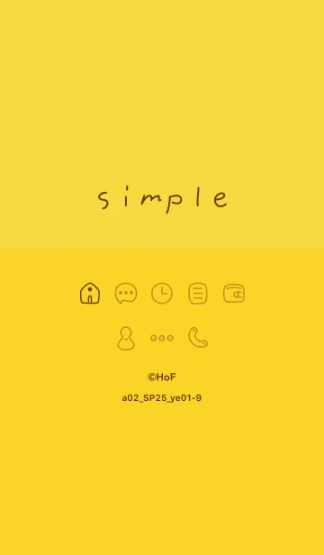 [LINE着せ替え] a02_25_イエロー1-9の画像1