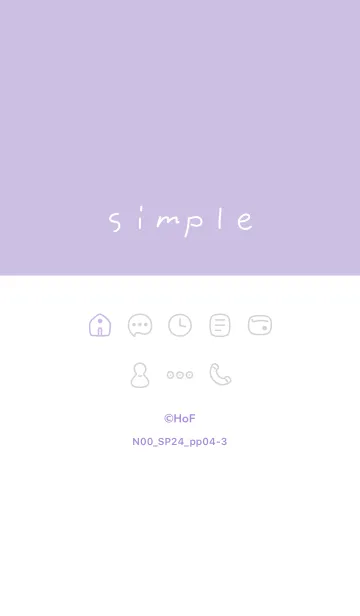 [LINE着せ替え] N00_24_パープル4-3の画像1