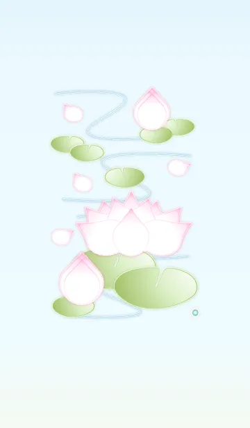 [LINE着せ替え] Elegant Lotus！ (Blue V.4)の画像1