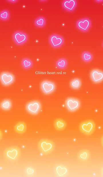 [LINE着せ替え] Glitter heart red reの画像1