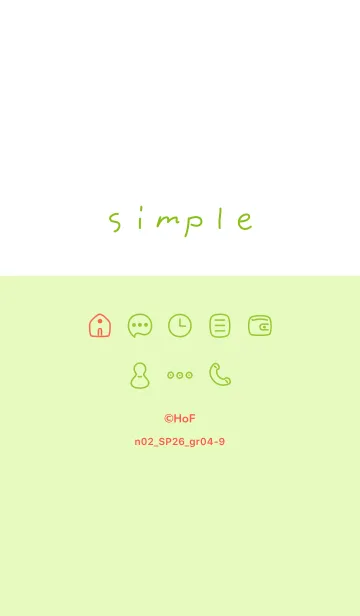 [LINE着せ替え] n02_26_グリーン4-9の画像1