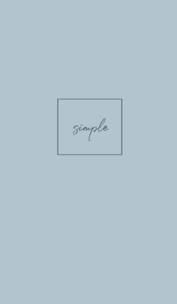 [LINE着せ替え] simple cursive -dusty blue-の画像1