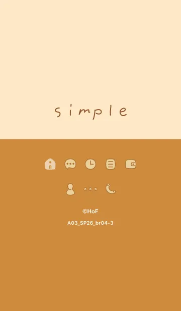 [LINE着せ替え] A03_26_ブラウン4-3の画像1