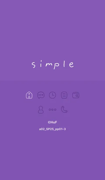 [LINE着せ替え] a02_25_パープル1-3の画像1