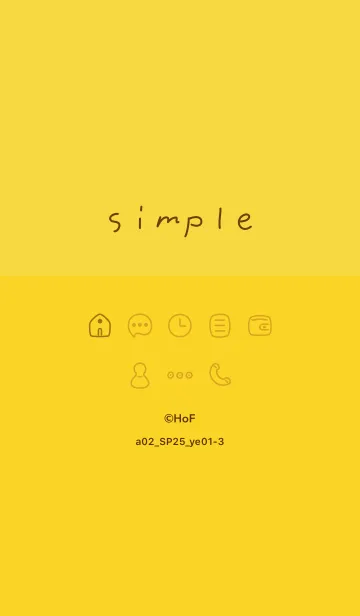 [LINE着せ替え] a02_25_イエロー1-3の画像1