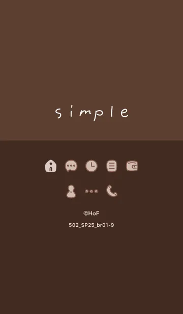 [LINE着せ替え] 502_25_ブラウン1-9の画像1