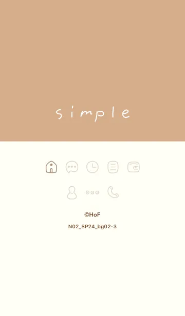 [LINE着せ替え] N02_24_ベージュ2-3の画像1