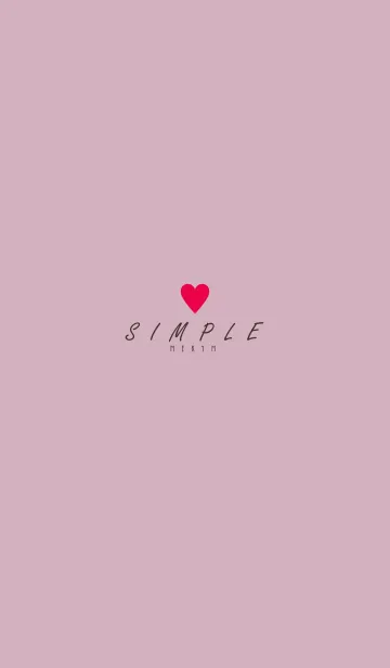 [LINE着せ替え] -DUSKY PINK BROWN SIMPLE HEART- 31の画像1