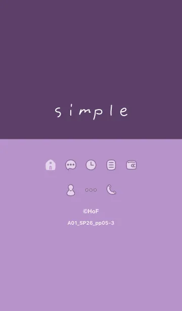 [LINE着せ替え] A01_26_パープル5-3の画像1