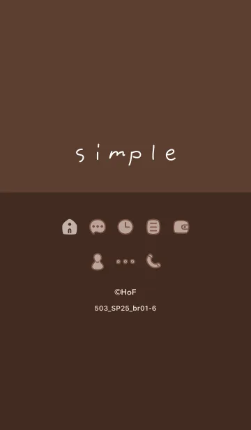 [LINE着せ替え] 503_25_ブラウン1-6の画像1