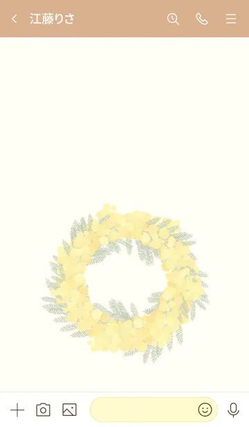 [LINE着せ替え] FLOWER WREATH -ミモザ-の画像3