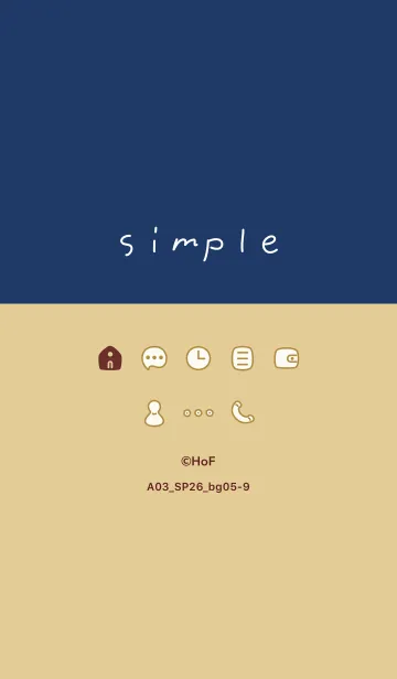 [LINE着せ替え] A03_26_ベージュ5-9の画像1