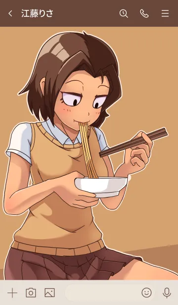 [LINE着せ替え] スーパー ラーメンギャルの画像3