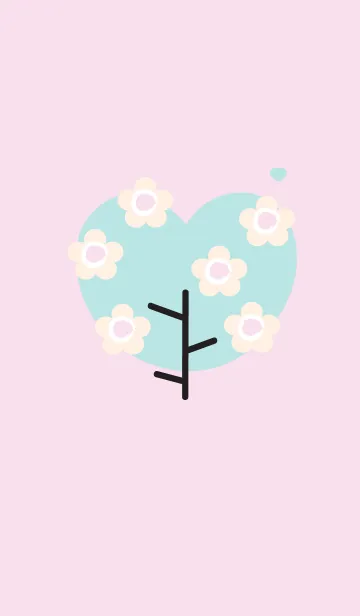 [LINE着せ替え] Lovely heart tree with lovely flower 76の画像1