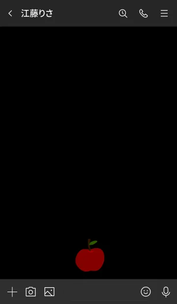 [LINE着せ替え] 黒とりんごの画像3