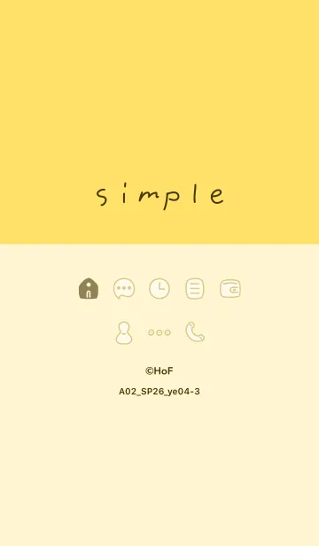 [LINE着せ替え] A02_26_イエロー4-3の画像1