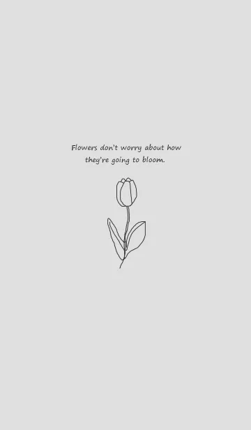 [LINE着せ替え] art tulip (gray)の画像1