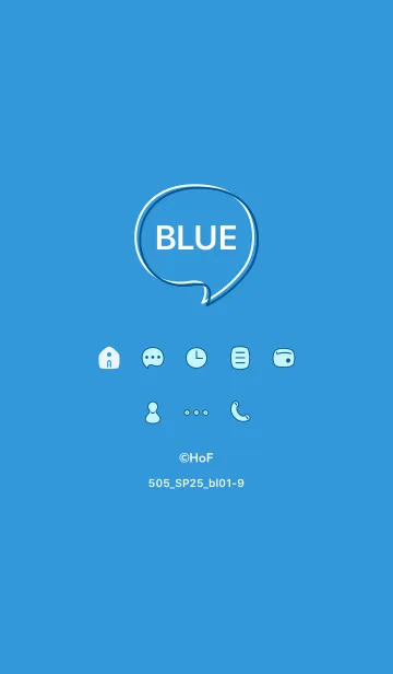 [LINE着せ替え] 505_25_ブルー1-9の画像1