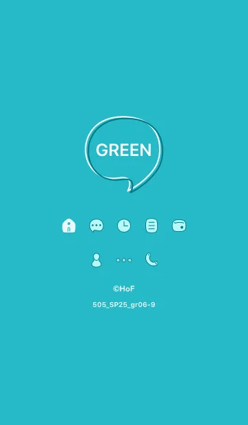 [LINE着せ替え] 505_25_グリーン6-9の画像1