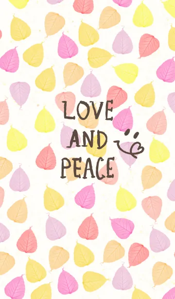 [LINE着せ替え] カラフルピンク葉っぱスマイル-8-の画像1