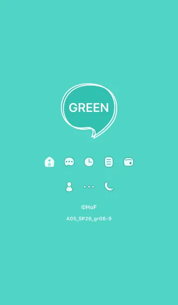 [LINE着せ替え] A05_26_グリーン8-9の画像1