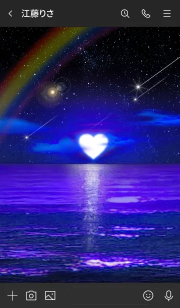 [LINE着せ替え] 恋愛運 ♥Heart moonlight good luck♥の画像3