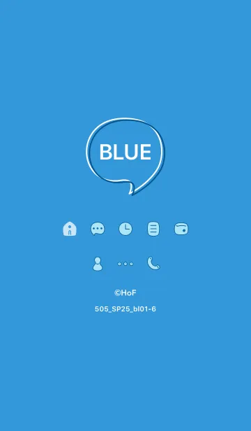 [LINE着せ替え] 505_25_ブルー1-6の画像1