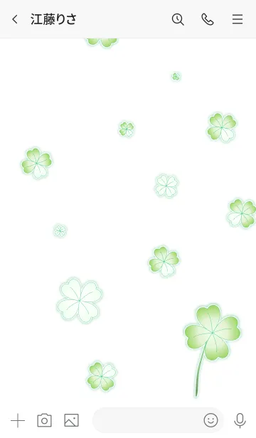 [LINE着せ替え] My Lucky Clover 2.1！ (White V.1)の画像3