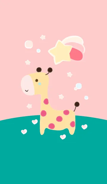 [LINE着せ替え] Cute giraffe (Crayon version) 62の画像1