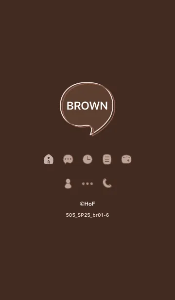 [LINE着せ替え] 505_25_ブラウン1-6の画像1