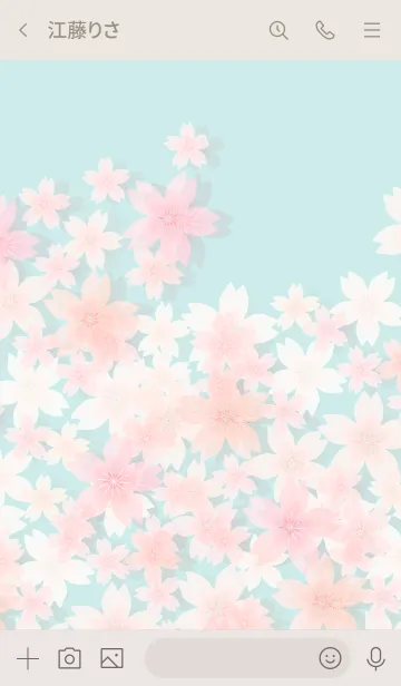 [LINE着せ替え] Beautiful SAKURA桜シリーズ10ミルクティーの画像3