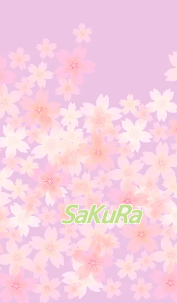 [LINE着せ替え] Beautiful SAKURA13 リフレッシュグリーンの画像1