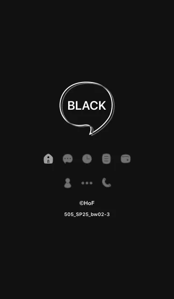 [LINE着せ替え] 505_25_黒/白2-3の画像1