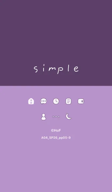 [LINE着せ替え] A04_26_パープル5-9の画像1