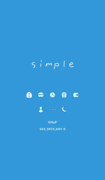 [LINE着せ替え] 504_25_ブルー1-9の画像1