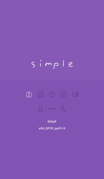 [LINE着せ替え] a04_25_パープル1-9の画像1