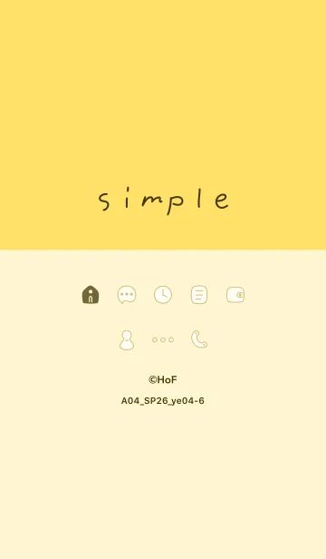 [LINE着せ替え] A04_26_イエロー4-6の画像1